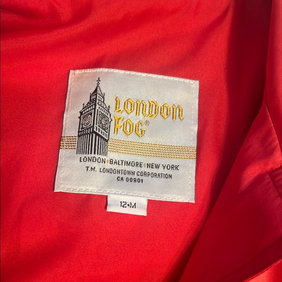 London Fog Pale Red Trench Coat - Picture 2 of 6